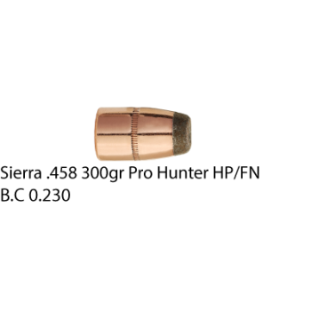 Sierra .458 300gr HP/FN
